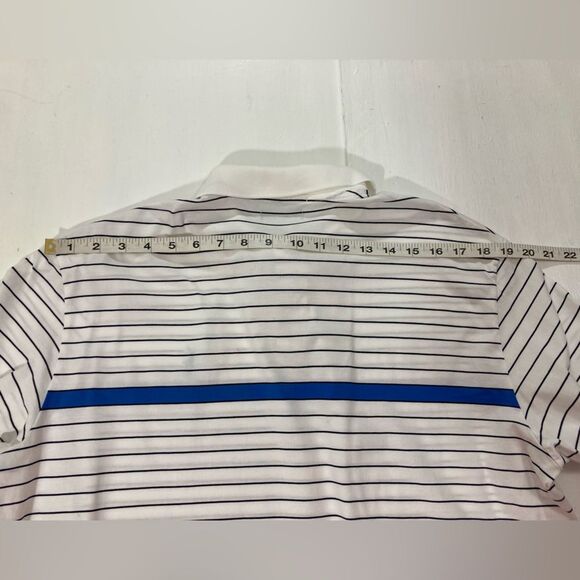 Polo Ralph Lauren Men’s L Blue Striped Golf Polo Shirt Casual Athleisure - Picture 6 of 8